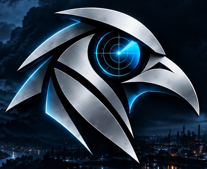 The metallic KREYDA bird with a radar inside its eye
